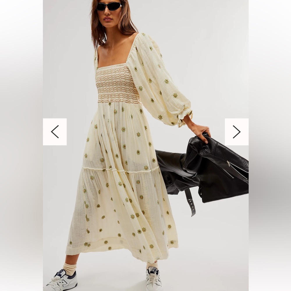 Free People Dahlia Embroidered Maxi Dress - Size M